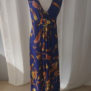 Jon & Anna Blue Sleeveless Wrap Maxi Dress